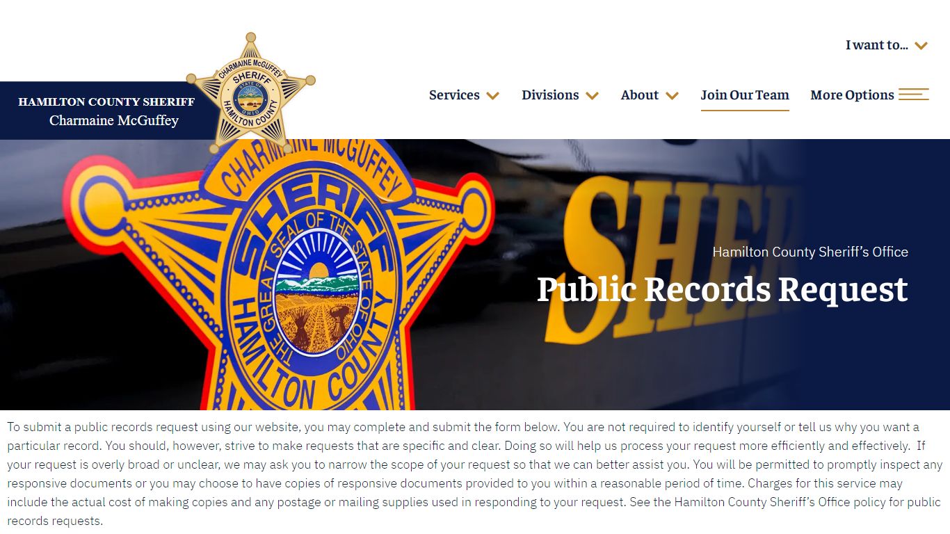 Public Records Requests - Hamilton County Sheriff's Office